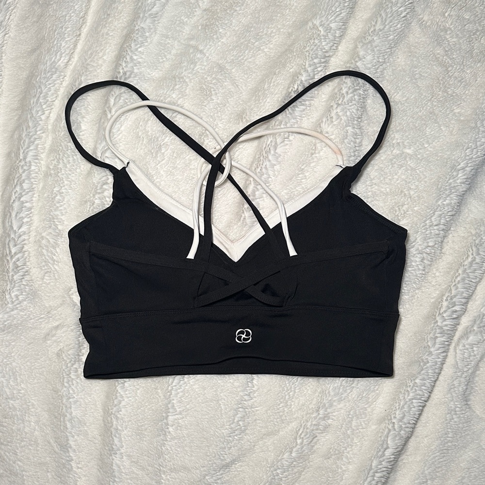 Berlook Women's Black and White Strappy Bralette - Picture 2 of 4